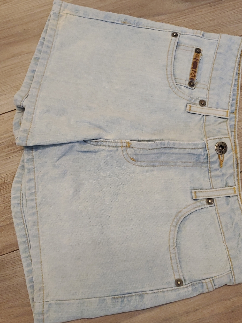 Light Wash Denim Mini Skirt